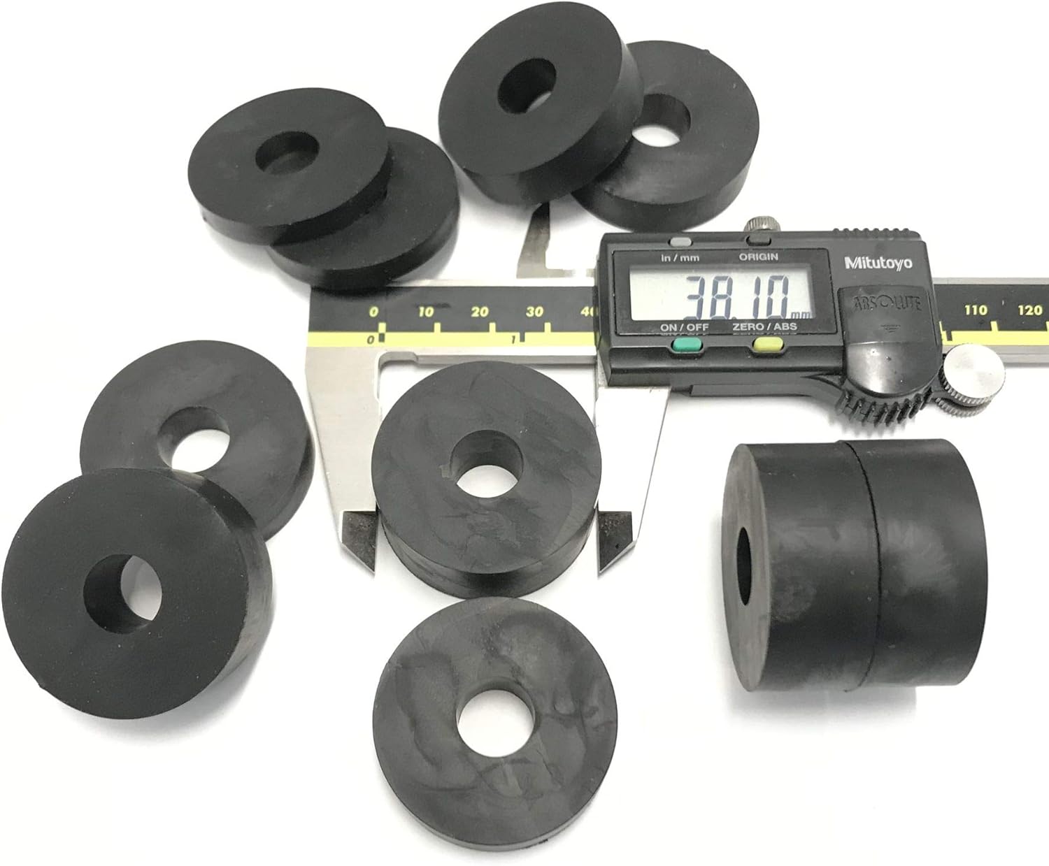 Hawkeng 12mm (M12) Rubber Spacers Standoff Washers (10 Pack) 4 x 15mm, 4 x 10mm, 2 x 5mm, Black - Image 5