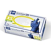 Medline Sensicare Ice Blue Nitrile Exam Gloves, Dark Blue, X-Small, 2500 Count