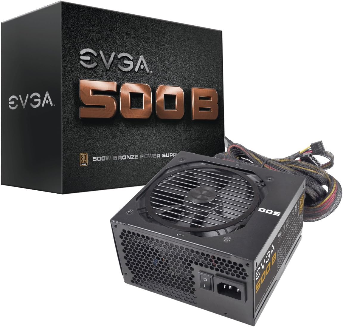 EVGA 500 B1, 80+ BRONZE 500W Power Supply, Includes FREE Power On Self