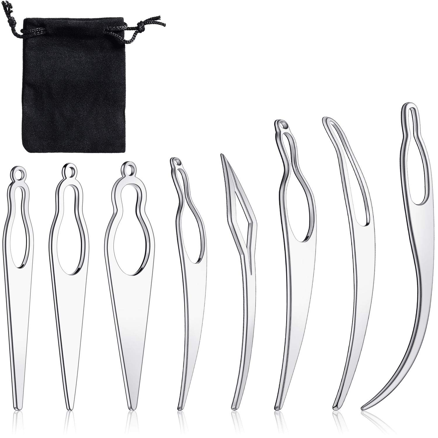 8 Pieces Dreadlocks Sisterlocks Craft Hair Extensions Locks Tool Tightening Accessories for Different Christmas Braiding Hair Accessory