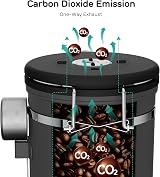 Coffee Gator 1300 mL Stainless Steel Airtight Canister with Date Tracker view 2