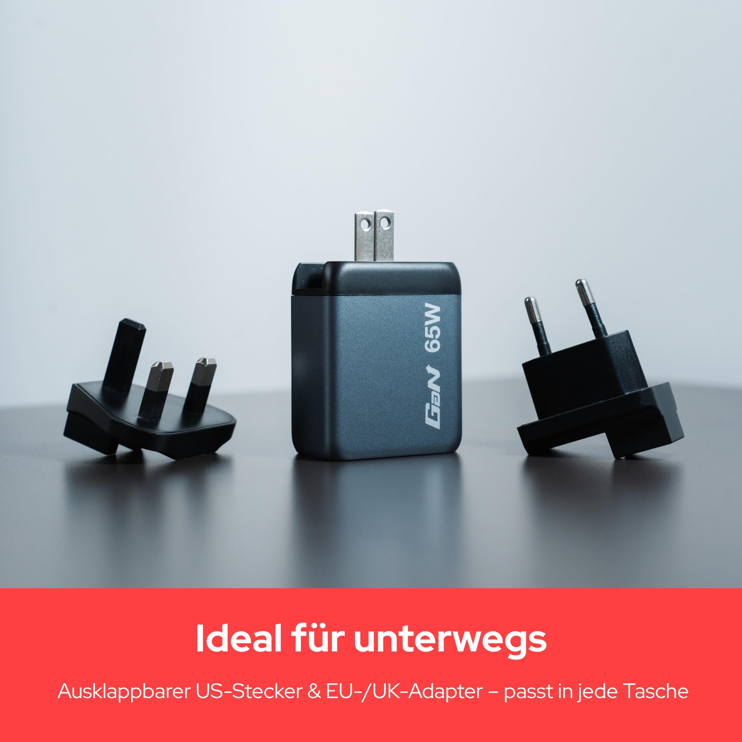 Verbatim GaN Charger 65 W, 3 Ports USB-C Ladegerät, Power Adapter mit 2 x USB-C und 1 x USB-A, Schnellladegerät als Mehrfachstecker, für Apple MacBook, Notebook, iPad, iPhone, Samsung und Co 7