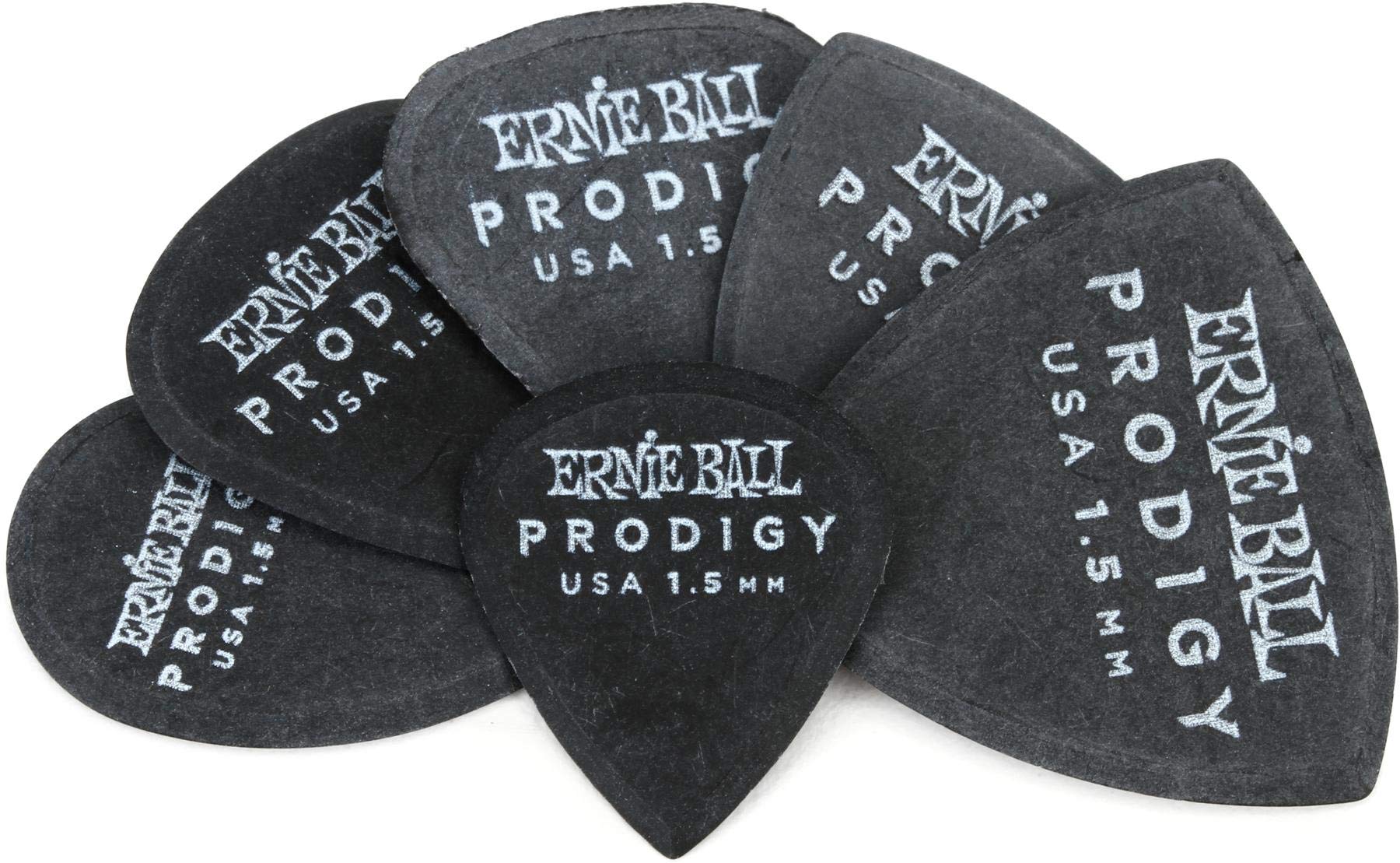 Ernie Ball 1.5 mm Black Multipack Prodigy Picks 6-pack