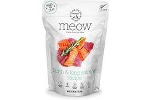 The New Zealand Natural Pet Food Co. Meow Lamb & King Salmon Freeze Dried Raw Cat Food, Mixer, or Topper, or Treat - High Protein, Natural, Limited Ingredient Recipe 1.76 oz