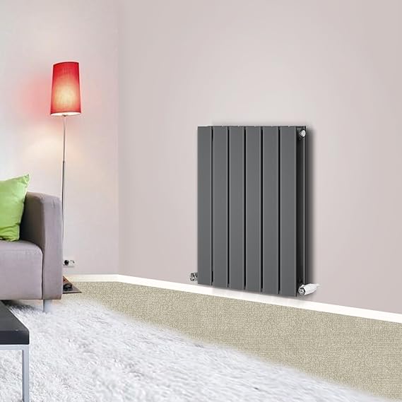 NRG 600x408 mm Anthracite Column Designer Radiator Horizontal Double