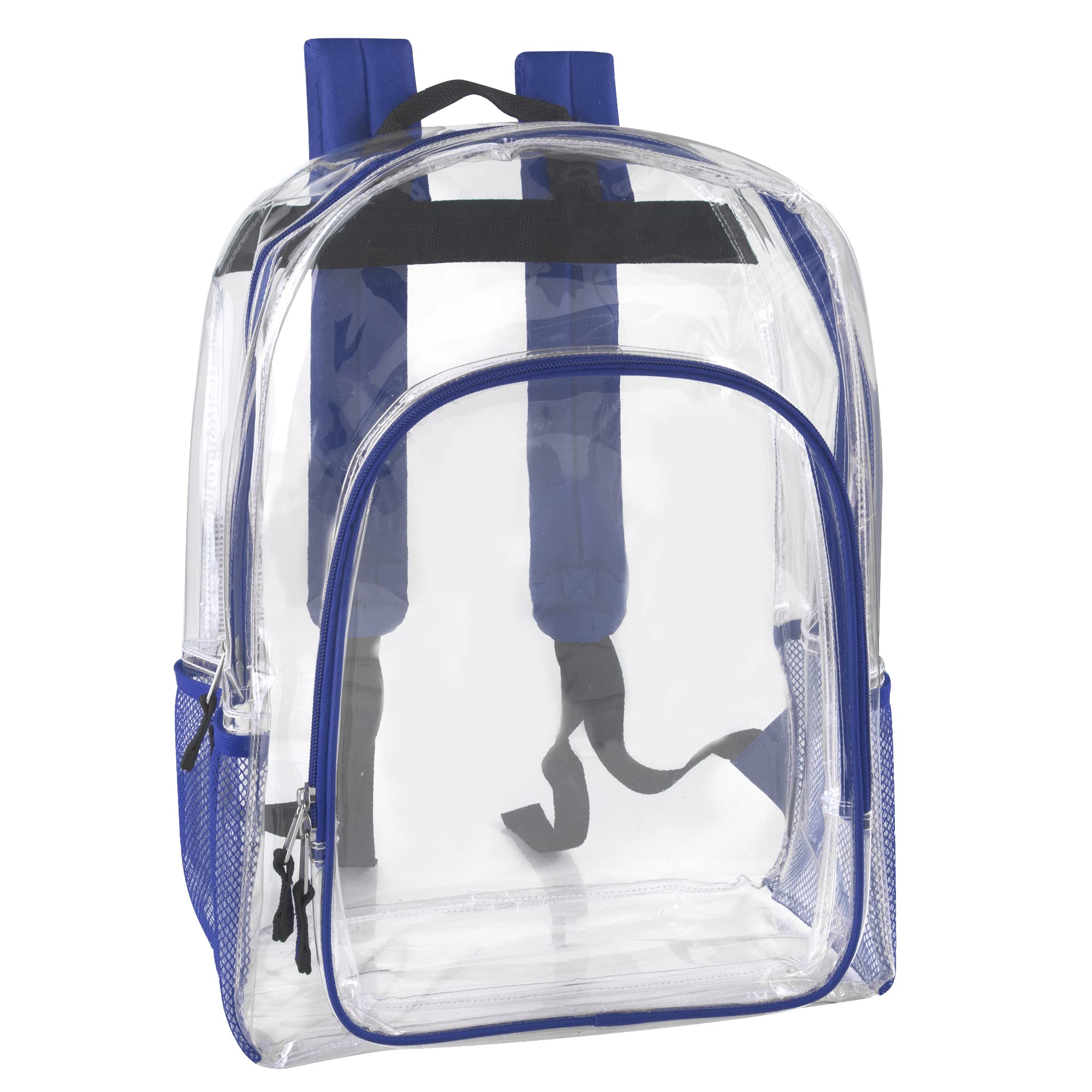 Trailmaker Heavy Duty Clear See Through Backpack | Transparent Clear Backpack Bags Stadium Approved for Women, Men, School, Travel