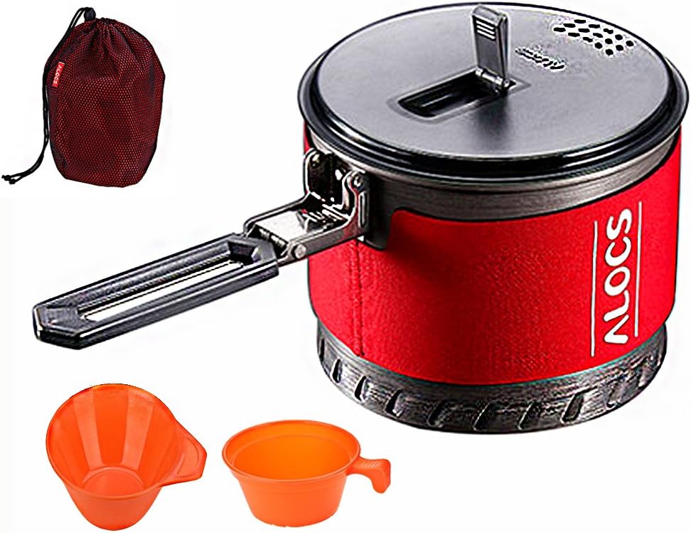 PARAMITA Camping Cookware Kit for 1to 2 People - 4-In-1 Portable Campfire Cook Set Cooking Equipment Utensils for Camping Backpacking Gear Hiking BBQ Picnic Outdoor