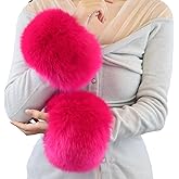 Peecabe Winter Women Fuzzy Arm Warmers Girls Faux Fur Short Wrist Cuffs Fluffy Soft Wrist Cover Ankle Warmer