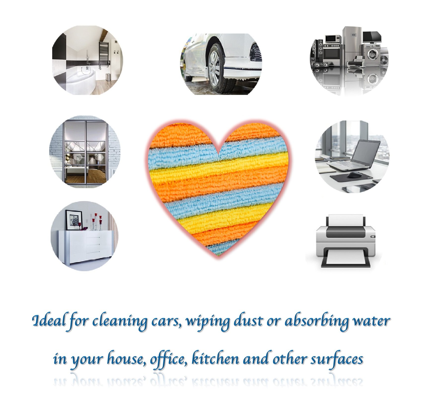 NM Microfiber Cleaning Cloth for Polishing , Wiping Dust, Absorbing Water …