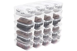 Organize-It!,Pack of 24-6QT Ultra Premium Clear Shoe Box, Modular Storage Box for Shoes, Versatile Organization and Storage B
