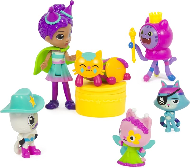 DreamWorks Gabby’s Dollhouse Celebration Figures with Gabby Girl 6pc Set