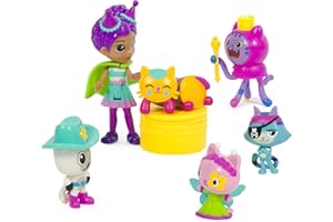 DREAMWORKS GABBY'S DOLLHOUSE Gabby’s Dollhouse, Celebration Themed Figures with Gabby Girl, 5 Cat Toy Figures, Surprise Toys & Dollhouse Accessories, Kids Toys for Girls & Boys 3+