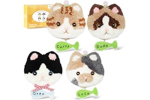 MOREJMTT Punch Needle Kit for Beginners Adults Easy Punch Needle Embroidery Kit,Including Printed Patterns, Needles, Easy to Follow Instructions and Videos(The World of Cats)