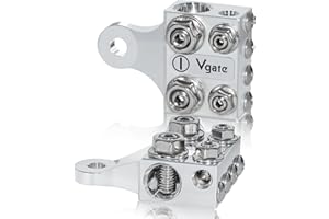 Vgate 12-Way Lead-Acid or Lithium Battery Terminal Connectors, Multi-Size Terminal Ends with Bolt Down Ends or Threaded Studs, M8 or 5/16”-18