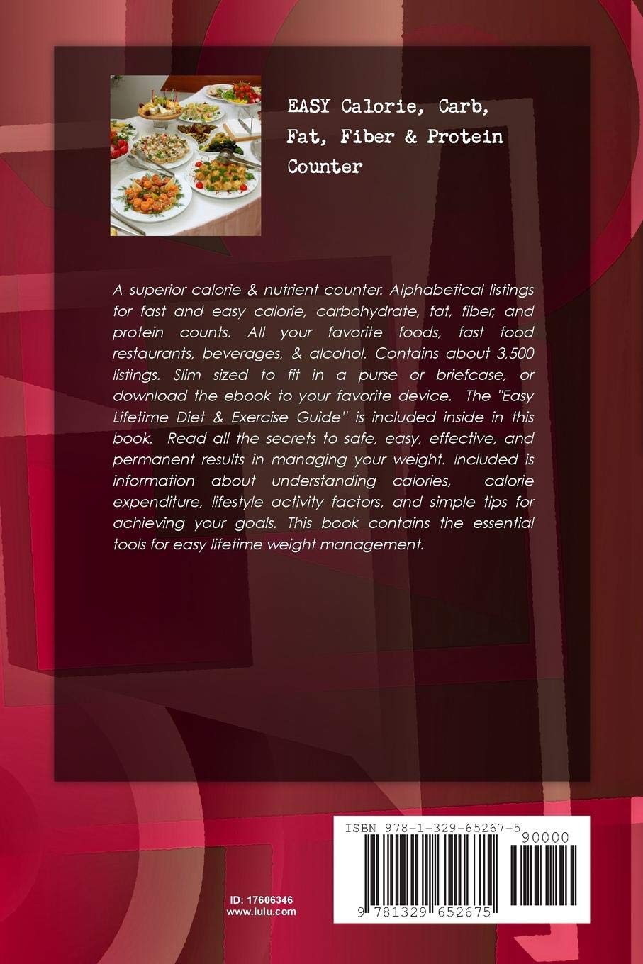 Easy Calorie, Carb, Fat, Fiber & Protein Counter: Helena Schaar:  9781329652675: Amazon.com: Books