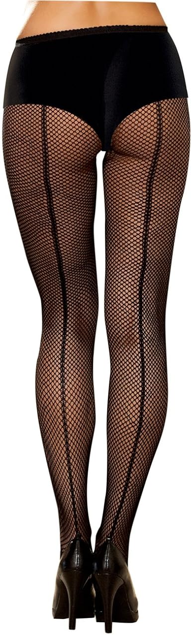 Dreamgirl Women's Fishnet Pantyhose, Black, One Size: Adult Exotic Hosiery: Clothing