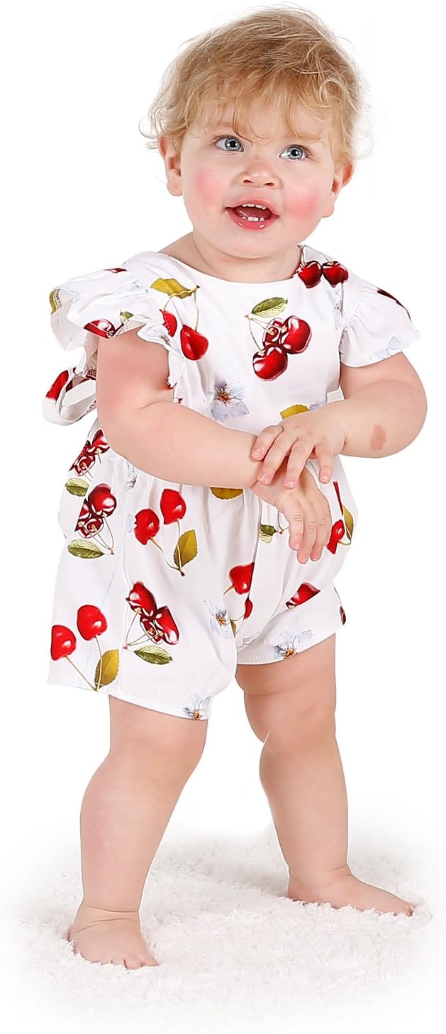 Hollyhorse Newborn Baby Girl Summer Rompers & Clothes | Baby Girl Dress with Headbands