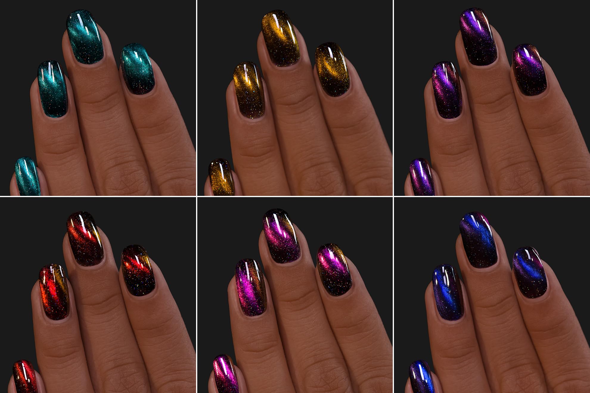 ILNP Nightlife - Bold and Bright Bold and Bright Black-Based Magnetic Nail Polish Collection - Image 2