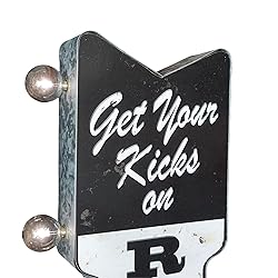Route 66 Double-Sided Marquee Sign With Vintage