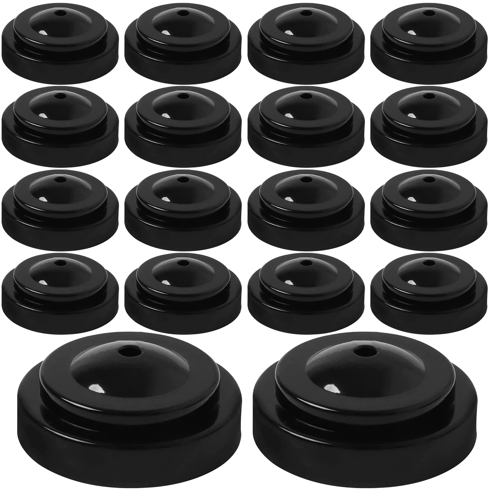 Photo 1 of 48 Pieces Black Miniature Flag Stand Plastic Mini Flag Holder Small Desk Banner Stand Base for Holding Office Garden Table Stick, 0.28 Inches in Hole Diameter