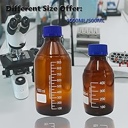 ZYNXTAR 4 Pack Amber Borosilicate Glass Storage
