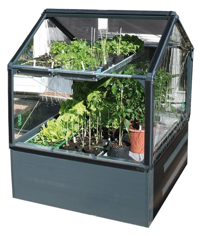 Growcamp Hochbeet mit Abdeckung - Basic 120: Amazon.de: Garten