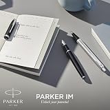 Parker IM Ballpoint Pen Black Lacquer Gold Trim Medium Point Blue Ink Gift Box view 5