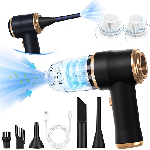 BELIBUY Mini Car Vacuum 12000Pa Portable Cordless Handheld Vacuum Cleaner and Air Duster with 2 Filter for Car, Sofa, Office, Pet, Home