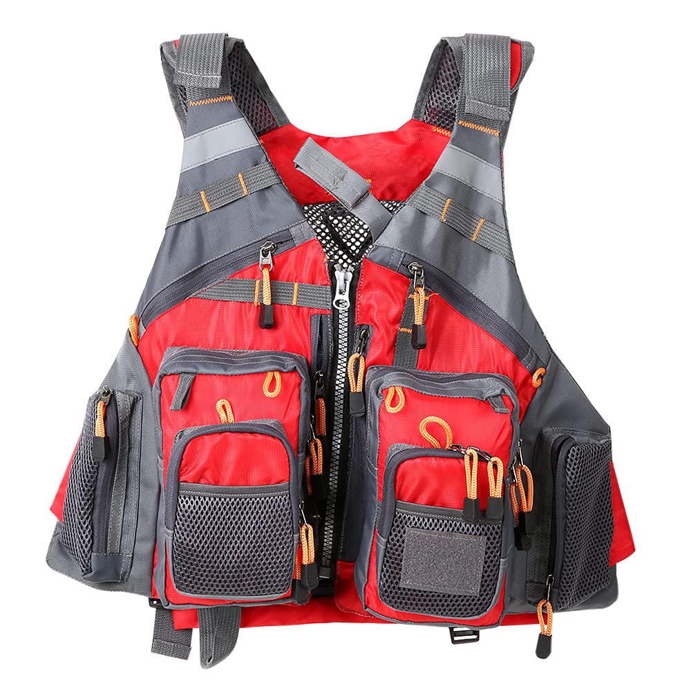 Outdoor Fishing Vest Pack Multi Pocket Breathable Mesh Fishing Vest