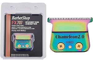 COLORSKI Replacement Blades Compatible with BaByliss PRO Barberology Trimmer Blade,Zero-Gapped Replacement Trimmer Blade Compatible with BaBylissPRO FX787 & FX726 Trimme (7 Colorful-001)