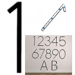 TILUODA 5 inch self-adhesive house number, modern