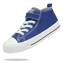 Fefoe Boys Blue Canvas Shoes Girls Canvas Walking
