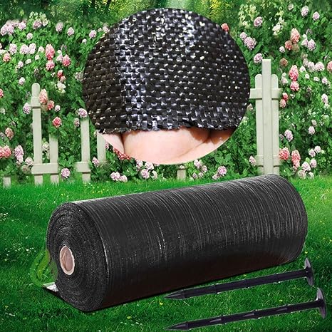 Amazon Co Jp 防草シート 紫外線劣化防止加工 雑草防止シート 畦用シート 現場通路用シート敷くだけで雑草成長を抑制 除草剤がいらない 除草シート ガーデニングガーデニングネイル各50個セット付き Size 1mx50m ホーム キッチン