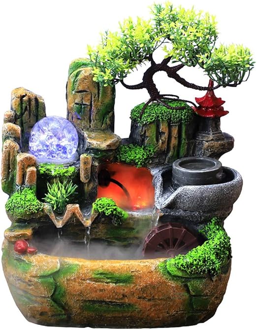Amazon Com Gyfaa Small Fish Tank Water Fountain Wind Turbine