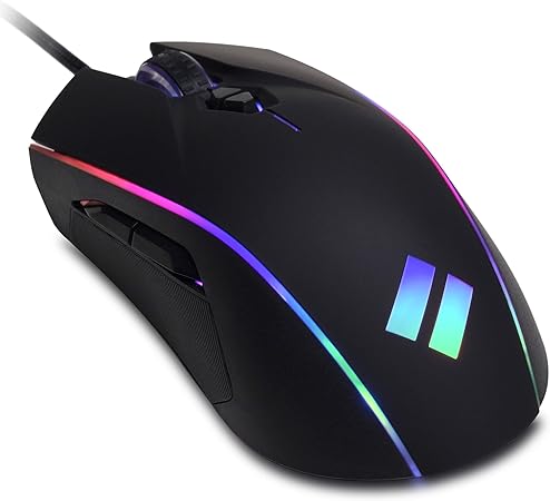 Amazon Com Cyberpowerpc Syber Sm202 Rgb Optical Gaming Mouse Up To 12 400 Dpi Optical Sensor 5 Programmable Unique User Settings Macro Support And Adjustable Rgb Lighting Modes Black Computers Accessories