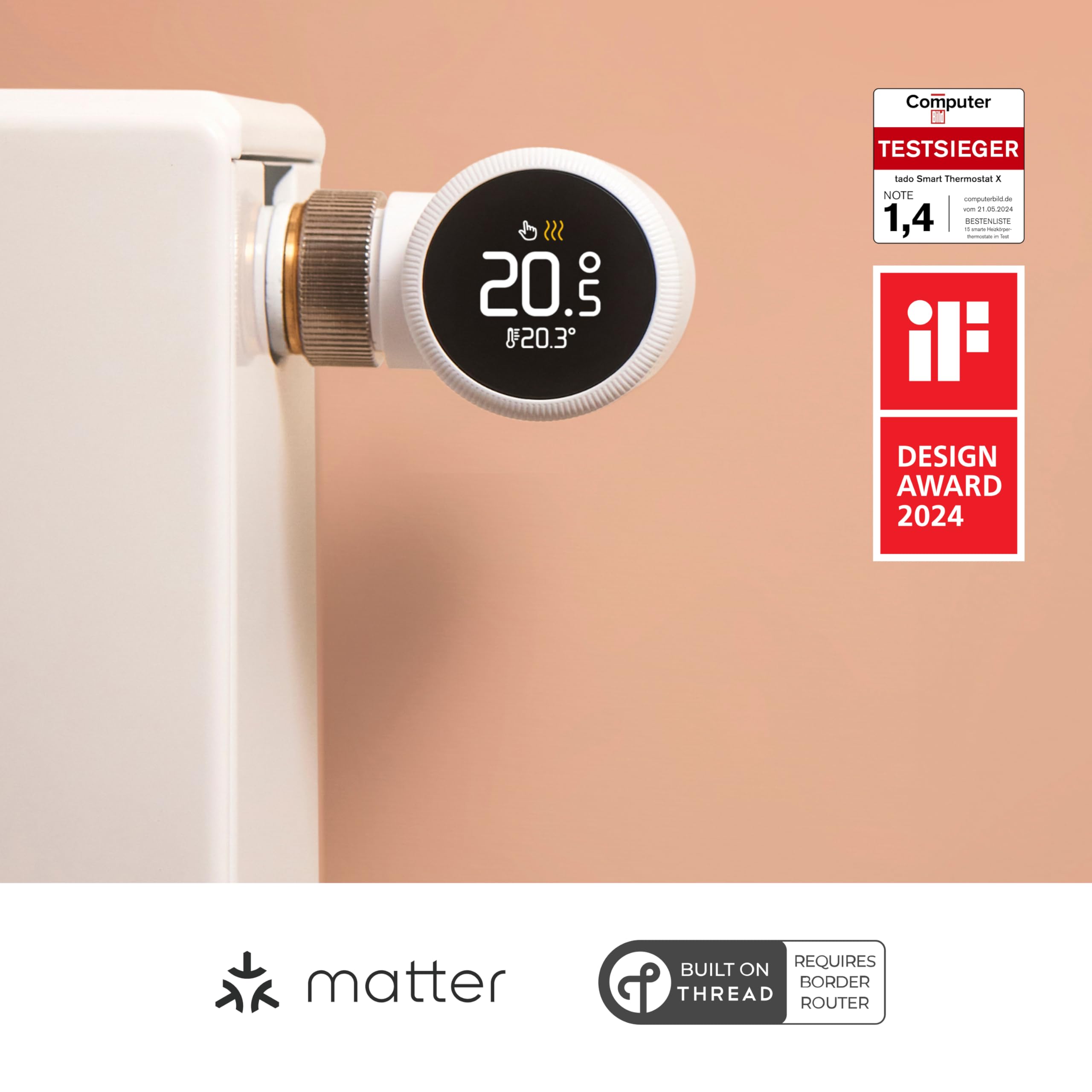 tado Smartes Heizkörperthermostat X – Trio Pack, Heizungssteuerung per App und Smart Speaker (Alexa, Siri, Google Assistant), Energie sparen, DIY Installation 5
