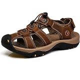 Sandales Homme En Cuir - Bouts Fermés, Confort Été, Plage, Randonnée - 12