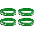 LLBFHH 4 Pcs Saudi Arabia Saudi Arabian Country Flag Rubber Bracelets, National Flag Silicone Bracelet, Rubber Wristbands Patriotic Decorations Gift
