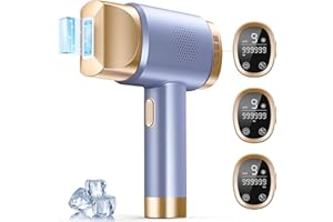 LUBEX Sapphire Ice-Cooling Laser Hair Removal for Women and Men, Painless & Long-Lasting Result, IPL Hair Removal Device for Body & Face at-Home Use