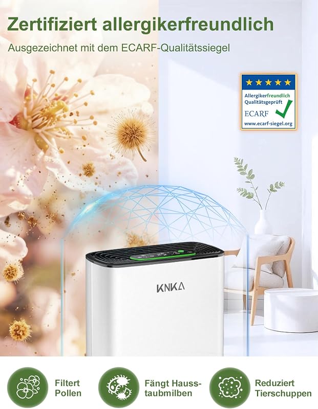 Luftreiniger für Raucher & Haustierbesitzer, CADR 300m³/h bis 53m²