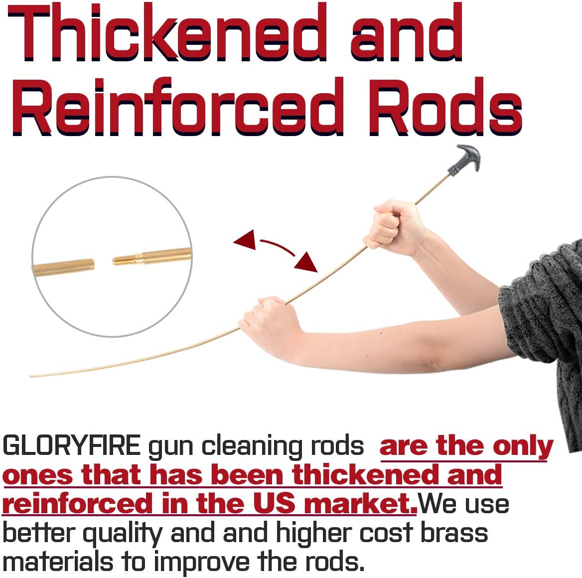 GLORYFIRE Universal Gun Cleaning Kit Hunting Rifle Handgun Shot Gun Cleaning Kit for All Guns with Case Travel Size Portable Metal Brushes : Sports & Outdoors