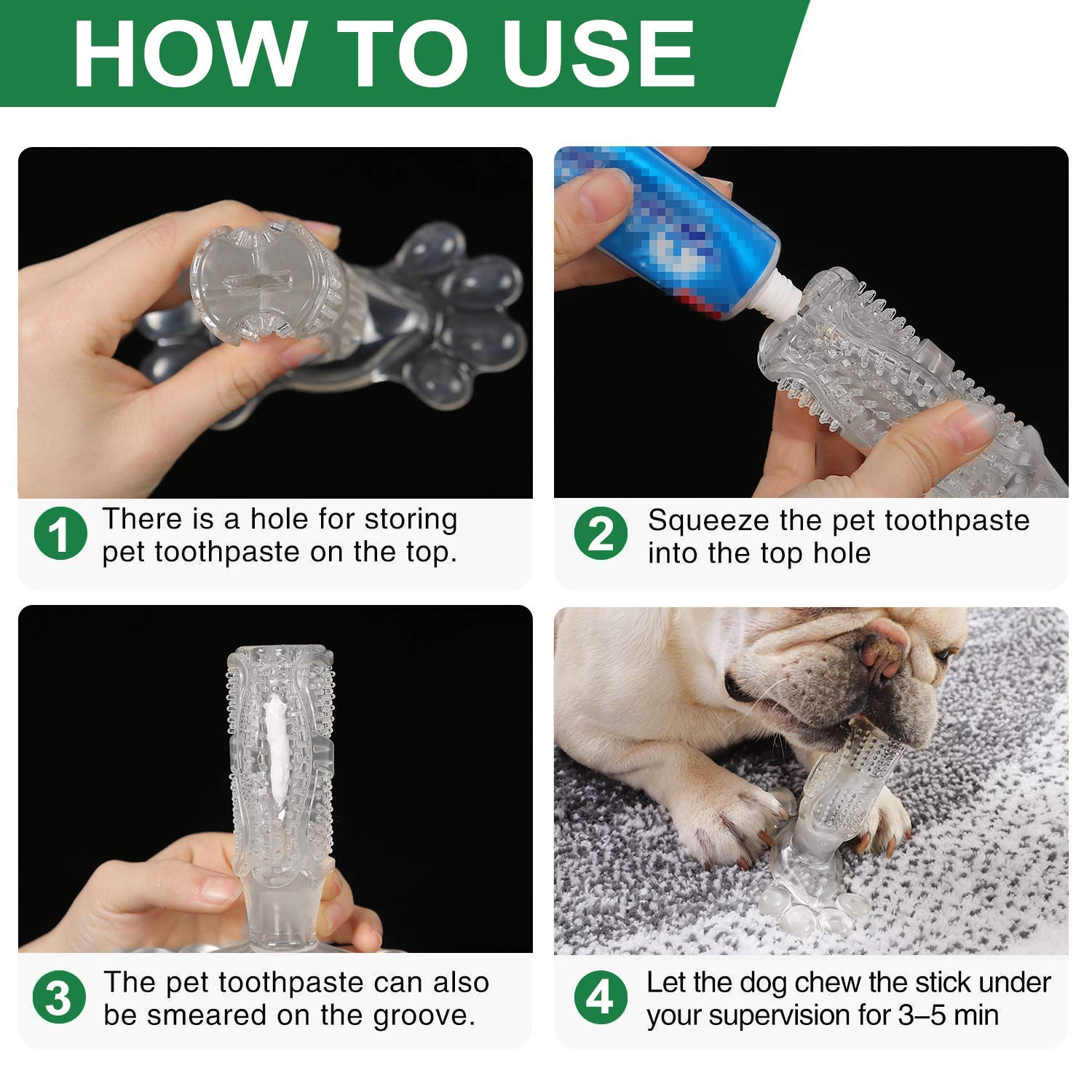 AyeBeau Dog Chew Toothbrush - Safe, Natural, Non-Toxic and Long-Lasting Dog Pet Chew Toys - Dog Toothbrush Stick for Dogs