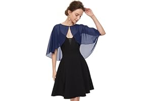 SEPSAP Soft Chiffon Shawls Wraps Shrug for Wedding Evening Dress Cape Cover Up for Women