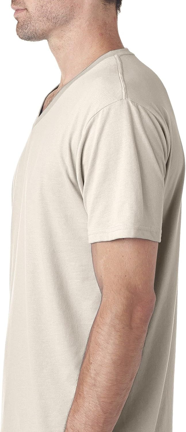 Next Level Men's Sueded Baby Rib Soft V-Neck T-Shirt | 