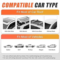 CZC AUTO 15 Cubic Feet Car Rooftop Cargo Carrier