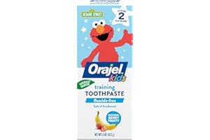 Orajel Kids Elmo Training Toothpaste Fluoride-Free; #1 Pediatrician Recommended Fluoride-Free Toothpaste*, 1.5oz Tube