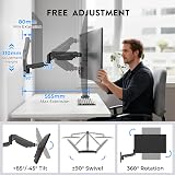 BONTEC Monitor Arm Wall Mount 13-42 Inch Gas Spring 9kg VESA 75/100/200 view 2