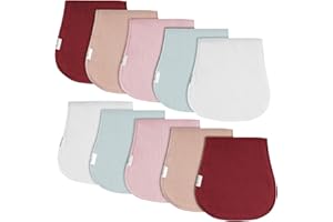 EGMAO BABY Muslin Burp Cloths for Baby,Organic Burping Cloths for Babies Boys Girls,Spit Up Rags Extra Soft and Absorbent 10 Pack