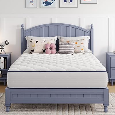 Avenco 6 Inch Twin Mattress, Foam and Spring Hybrid Mattresses in a Box, Medium Soft, Breathable Fabric & Adaptive Support, CertiPUR-US Certified, Twin Size Mattress in Guest and Kids Bedroom