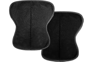 SHINE WELL 2pcs Hook & Loop Extension Pads, Breathable and Washable, Black